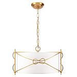 Люстра в форме цилиндра с белым тканевым абажуром Simple Knot варинант исполнения - 1 | Loft Concept во Владивостоке