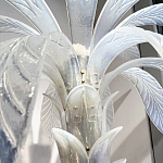 Торшер Glass Decorated Palm Floor Lamp White Листья Пальмы  варинант исполнения - 2 | Loft Concept во Владивостоке