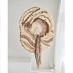 Овальный Современный Гобелен Абстракция в бежевых тонах Shallow варинант исполнения - 4 | Loft Concept во Владивостоке