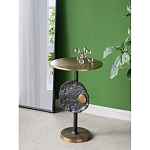 Столик приставной с абстрактным основанием и акцентом в виде золотистого диска Heavenly Space варинант исполнения - 6 | Loft Concept во Владивостоке