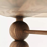 Обеденный стол деревянный с круглыми декоративными элементами на ножках Koko варинант исполнения - 3 | Loft Concept во Владивостоке