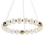 Люстра подвесная кольцевая с прозрачными рифлеными шарообразными плафонами Crystal Globule варинант исполнения - 1 | Loft Concept во Владивостоке