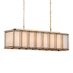 Люстра прямоугольная с каркасом золотого цвета Soft Glow Lamps варинант исполнения - 2 | Loft Concept во Владивостоке