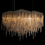 Люстра подвесная с металлическими цепочками и изогнутыми металлическими дугами 72 см Atlantis Chain варинант исполнения - 6 | Loft Concept во Владивостоке