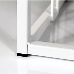 Пуф квадратный фиолетовый велюр на белом металлическом основании Celeste Purple варинант исполнения - 4 | Loft Concept во Владивостоке