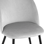 Мягкий стул в сером велюре Miruna Chair варинант исполнения - 7 | Loft Concept во Владивостоке