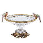 Чаша стеклянная с фигурками разноцветных попугаев на ободке 41 Eden Garden варинант исполнения - 1 | Loft Concept во Владивостоке