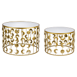 Набор из двух столов из металла Brass Symphony Moon варинант исполнения - 2 | Loft Concept во Владивостоке