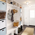 Потолочный светильник для ванных комнат со стеклянным плафоном и одной лампой Hinkley варинант исполнения - 2 | Loft Concept во Владивостоке