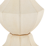 Настольная лампа с фактурным конусовидным абажуром и кожаным каркасом Malifis варинант исполнения - 1 | Loft Concept во Владивостоке