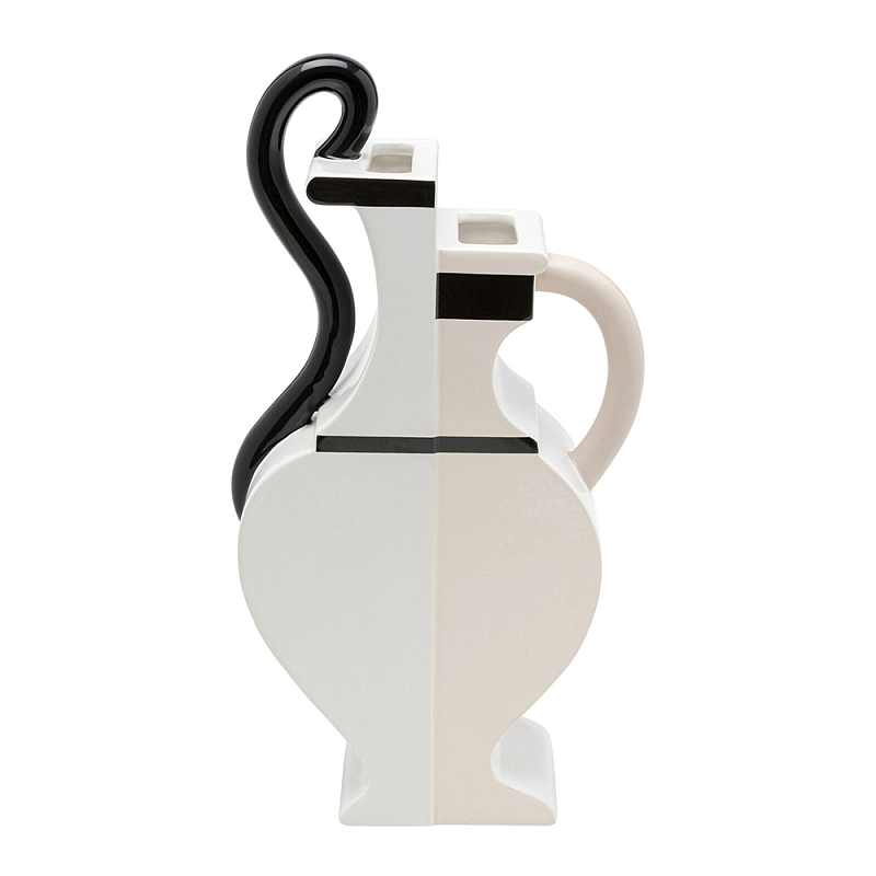 Ваза Concordia Black and White Белый Бежевый Черный во Владивостоке | Loft Concept 