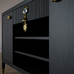 Комод-буфет Elsa Dreams Black с открытыми полками   варинант исполнения - 7 | Loft Concept во Владивостоке