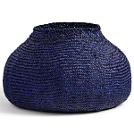 Корзина синяя Elewisa Wicker Basket варинант исполнения - 2 | Loft Concept во Владивостоке