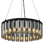 Люстра со стеклянными цилиндрическими плафонами Luminous Cylinders Smoky Round варинант исполнения - 1 | Loft Concept во Владивостоке