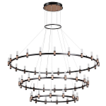 Люстра подвесная с тремя круглыми ярусами и цилиндрическими плафонами Arnaut Light варинант исполнения - 2 | Loft Concept во Владивостоке