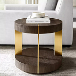 Дизайнерский журнальный стол круглый на 4-х ножках с подстольем Hufok варинант исполнения - 1 | Loft Concept во Владивостоке