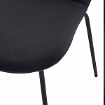 Стул черный с обивкой из велюра Black Archie Chair варинант исполнения - 6 | Loft Concept во Владивостоке