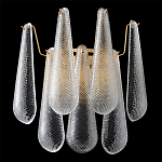 Бра с подвесками из рифленного стекла в форме капель Textured Glass варинант исполнения - 3 | Loft Concept во Владивостоке