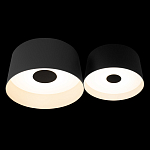 Потолочный светильник с 2-мя цилиндрическими абажурами серого и черного цвета Urban Dome варинант исполнения - 2 | Loft Concept во Владивостоке