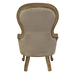 Кресло с мягкой обивкой из коричневого велюра на 4-х деревянных ножках Evelyn Classical Armchair варинант исполнения - 2 | Loft Concept во Владивостоке