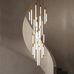 Люстра в современном стиле с 30-ю каскадными светодиодными лампами Golden LED Rain варинант исполнения - 1 | Loft Concept во Владивостоке