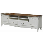 ТВ-тумба в стиле прованс из массива дерева Montmartre Wooden Provence TV Stand варинант исполнения - 1 | Loft Concept во Владивостоке