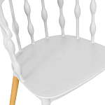 Пластиковый стул на ножках из массива бука Ferret Spiral White варинант исполнения - 4 | Loft Concept во Владивостоке