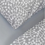 Постельное белье серого цвета с рисунком 200х220 см Blossom Essence варинант исполнения - 3 | Loft Concept во Владивостоке