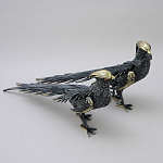 Статуэтка бронзовая пара Фазаны синие Bronze Birds варинант исполнения - 2 | Loft Concept во Владивостоке