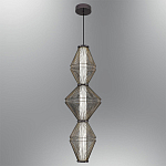 Подвесной светильник вертикальный с плетеным металлическим каркасом Metal Interweaving варинант исполнения - 1 | Loft Concept во Владивостоке