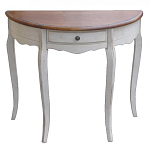 Деревянная консоль полукруглая с ящиком в стиле прованс Interiors Romance варинант исполнения - 1 | Loft Concept во Владивостоке