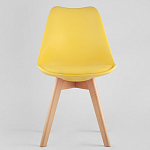 Стул с основой из пластика и мягким сиденьем Arvika Yellow варинант исполнения - 2 | Loft Concept во Владивостоке