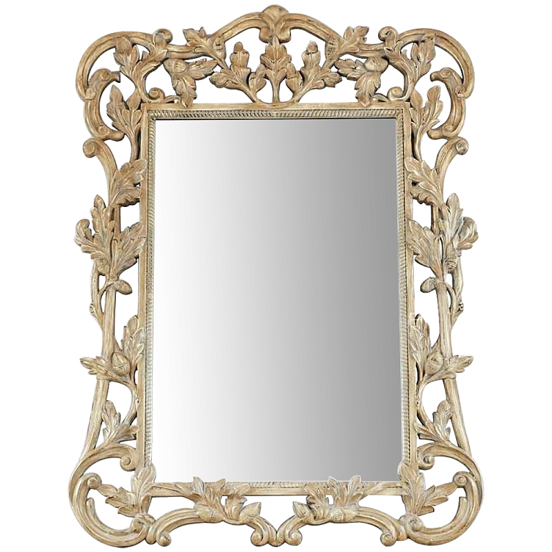 Настенное зеркало в резной раме Ines Mirror Бежевый Золотой Настенное зеркало в резной раме Ines Mirror Бежевый Золотой во Владивостоке | Loft Concept