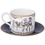 Чайный сервиз из фарфора с изображением лошадей на 6 персон 14 предметов Porcelain Horse Set варинант исполнения - 3 | Loft Concept во Владивостоке