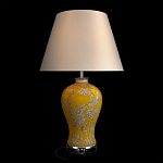 Настольная лампа желтая с изображением белых птиц Flight Among Acacia варинант исполнения - 2 | Loft Concept во Владивостоке