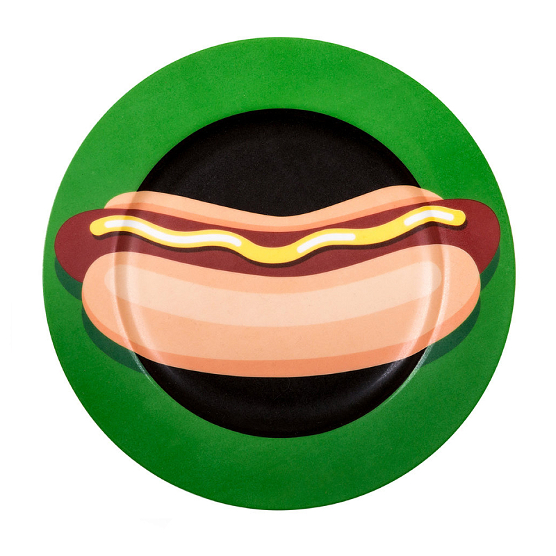 Тарелка Seletti Porcelain Plate Hot Dog Зеленый Тарелка Seletti Porcelain Plate Hot Dog Зеленый во Владивостоке | Loft Concept