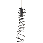 Подвесной светильник светодиодный из металла со спиральным декоративным элементом черный Metal Spiral варинант исполнения - 6 | Loft Concept во Владивостоке