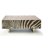 Кофейный стол Kenya Coffee Table Bone Inlay ZEBRA Beige  варинант исполнения - 2 | Loft Concept во Владивостоке