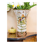 Ваза из фарфора с бронзовой стрекозой  Paradise Dragonfly варинант исполнения - 7 | Loft Concept во Владивостоке