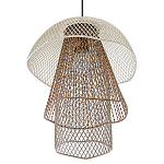 Подвесной светильник Beige Gold Mesh Tube Lampshade Hanging Lamp варинант исполнения - 3 | Loft Concept во Владивостоке