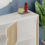 Комод с 3-мя дверцами и выдвижным ящиком цвета светлый дуб SPARK CONSOLE WHITE варинант исполнения - 4 | Loft Concept во Владивостоке