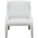 Дизайнерское кресло белое в мягкой велюровой обивке Granger Armchair White варинант исполнения - 2 | Loft Concept во Владивостоке