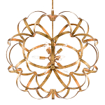 Люстра круглая в виде объёмного цветка Golden Flower Sphere варинант исполнения - 2 | Loft Concept во Владивостоке