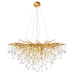 Люстра подвесная с прозрачными стеклянными подвесками в форме капель Диаметр 100 см Droplet Chandelier варинант исполнения - 2 | Loft Concept во Владивостоке