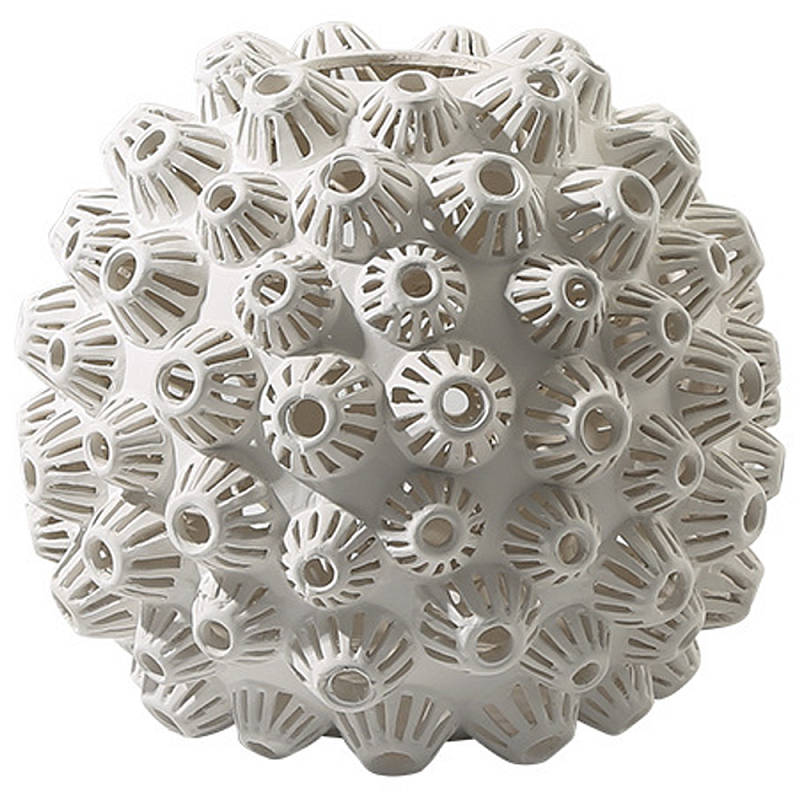 Декоративная ваза Unique Sea Urchin White Vase Белый Декоративная ваза Unique Sea Urchin White Vase Белый во Владивостоке | Loft Concept