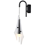 Бра черного цвета с плафоном из рельефного стекла Glass Pod варинант исполнения - 1 | Loft Concept во Владивостоке