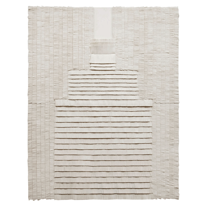Большое Панно Абстракция белые нити Huipil Wall Hanging Молочный во Владивостоке | Loft Concept 