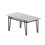 Стол обеденный с прямоугольной столешницей пыльного белого цвета на 4-х металлических ножках PAL ANCIENT WHITE варинант исполнения - 1 | Loft Concept во Владивостоке