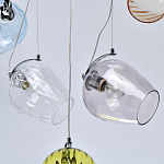 Люстра линейная с 5-ю разноцветными стеклянными плафонами Kaleido варинант исполнения - 12 | Loft Concept во Владивостоке