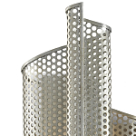 Бра серебряное изогнутой формы с перфорацией Perforation варинант исполнения - 1 | Loft Concept во Владивостоке